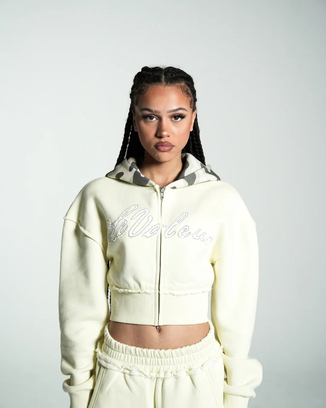 Levoleur-Female-Zipper-Butter-Yellow-Hoodie Levoleur Female Zipper Butter Yellow Hoodie
