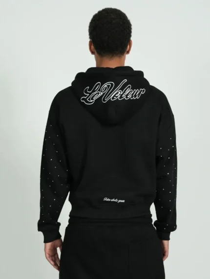 Levoleur Raws Zipper Black Hoodie