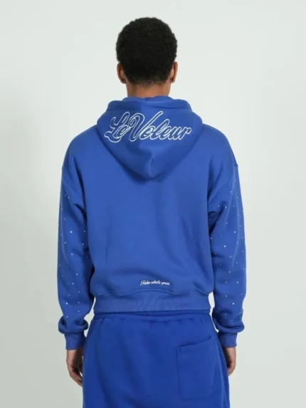 Levoleur Raws Zipper Blue Hoodie